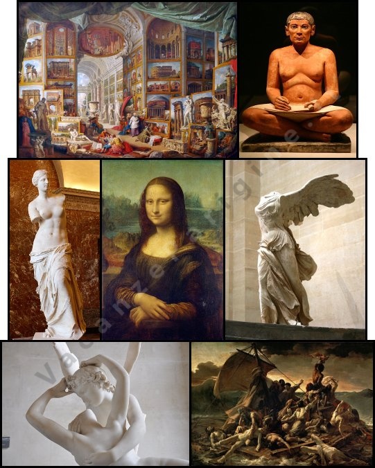 Alcune delle più importanti opere custodite nel Louvre